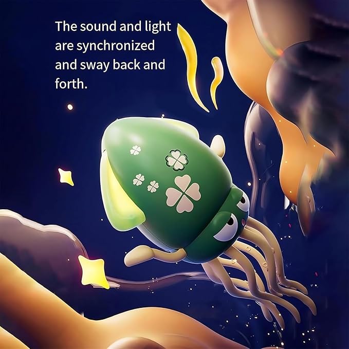 Electric Dancing Octopus Toy, Crawling Dancing Automatic Obstacle Avoidance Octopus Sensor Toy, Creative Magic Crazy 8-Leg Action Obstacle with LED Lights & Music, Self-Navigating (Green)