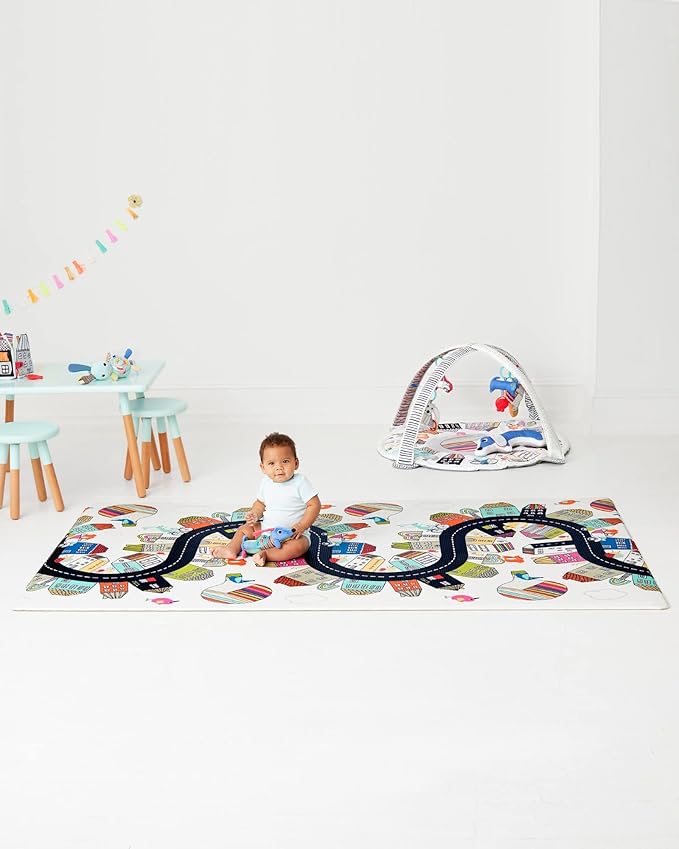 Skip Hop Baby Play Reversible Foam Floor Mat, Vibrant Village, 86" X 52",
