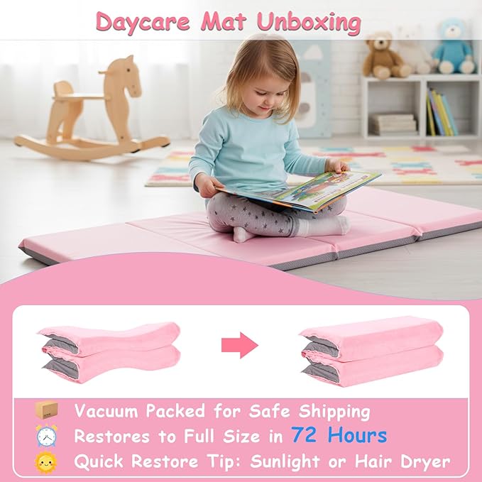 Tiita Kids Nap Mat, Foldable Play Mat, Sleeping Pad