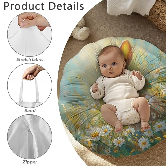 Newborn Lounger Cover, Waterproof Portable Baby Lounger Cover Soft Washable Breathable Newborn Lounger Slipcover Stretch Infant Lounger Cover for Boys Girls Home Decor Dog Paw