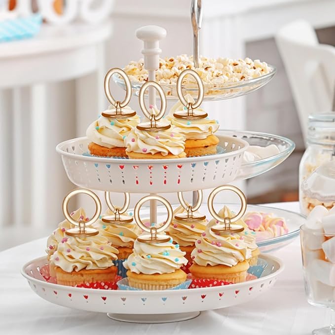 Geiserailie 36 Pcs Baby Shower Pacifiers Necklace Acrylic Pacifiers Necklace Charm Party Favors for Girls Boys Baby Shower Party Decorations Table Scatter(Brown)