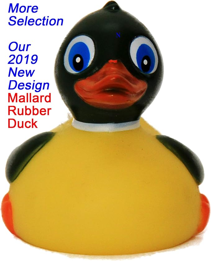 Rubber Ducks Family Mallard Rubber Duck, Waddlers Brand Toy Bathtub Rubber Duck that Float Upright, Rubber Ducky Birthday, All Depts Nature Birds Lovers