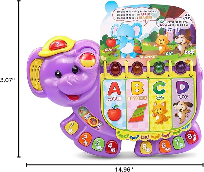 VTech Touch and Teach Elephant, Purple