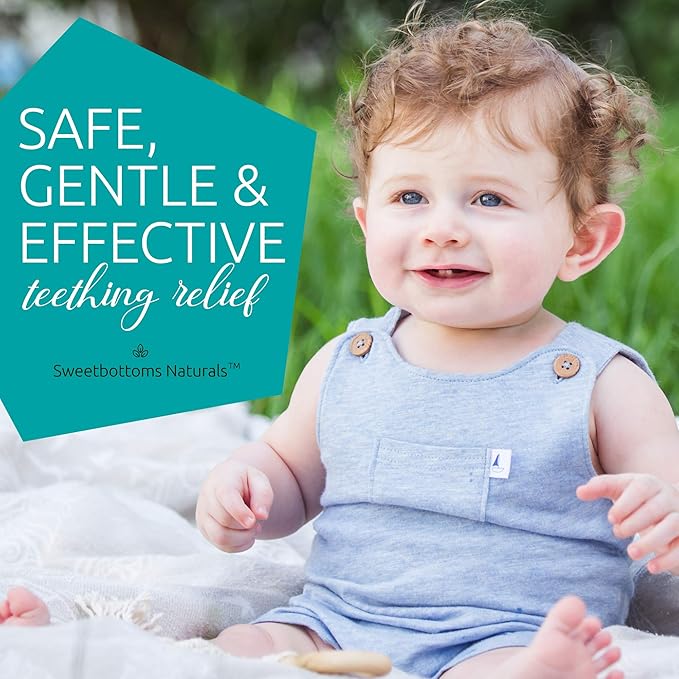 Certified Organic Teething Oil - Ease Teething Discomfort & Sore Gums Quickly & Effectively - Natural Vegan Botanical Ingredients - 2 oz Bottle with Glass Dropper - Baby Teething Relief