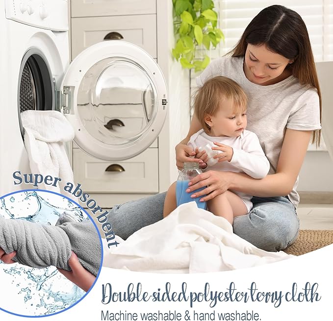 Custom Hooded Bath Towel with Name, Personalized Highly Absorbent Elephant Towels, Baby Bath Towels for Girls Boys, Christmas Brithday for Baby, Toddler, Newborn (Grey)