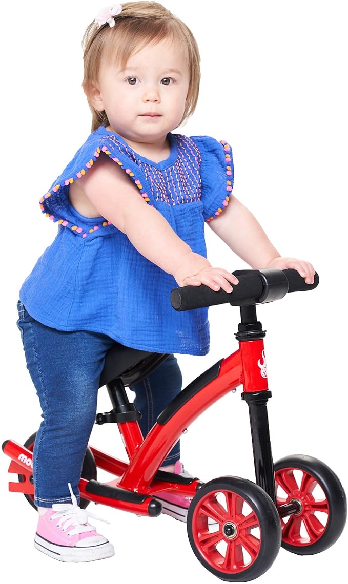 Mobo Cruiser Wobo Rocking Horse Ride On & Baby Balance Bike Red Fits inseams 12-20 inches