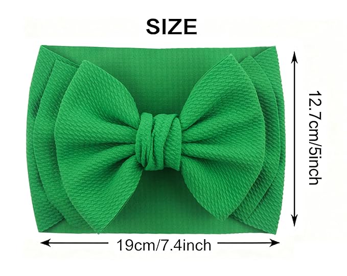Bows for Baby Girls Headband, Newborn Bows Headbands Baby Hair Bows Hairbands Hair Accessories.(FD104-Green)