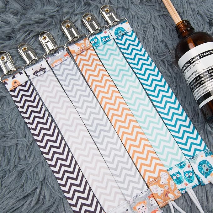 Babygoal Animal Pacifier Clips, 6 Pack Pacifier Holder Clips for Baby Boys and Girls Fits Most Pacifier Styles