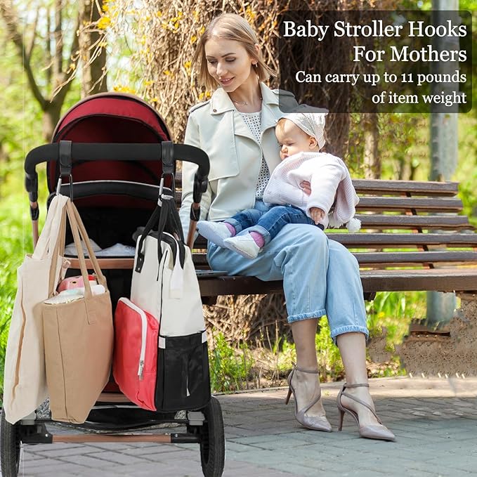 Upper Adapter Compatible with UPPAbaby Vista and Vista V2 and Vista V3 Strollers/Bassinet, Toddler Seat, Aria, Mesa V2, or Mesa Max Infant-Secure (Car Seats Accessories 1Set+2 Pcs Stroller Hooks)