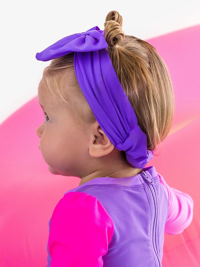 RuffleButts® Girls Swim Bow Headband