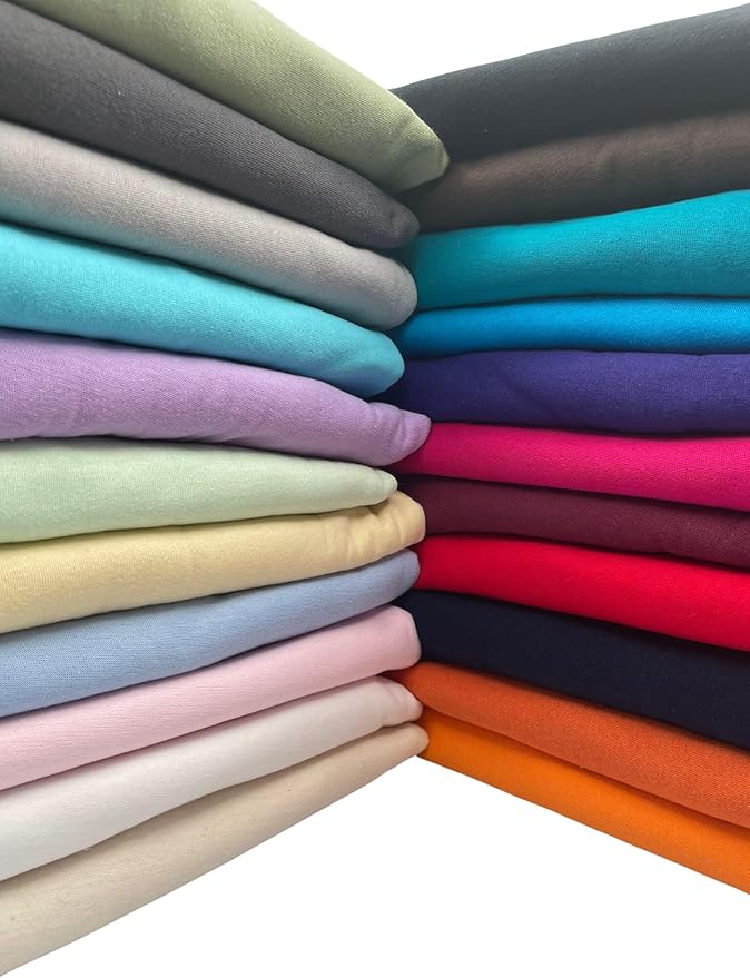 Pack N Play Sheets Fitted 24 x 42, Compatible with BabyBjorn, Guava Lotus and Similar - 100% Jersey Cotton - Soft, Durable & Hypoallergenic, 2-Pack, Light Blue & Navy, by SheetWorld, Made in USA
