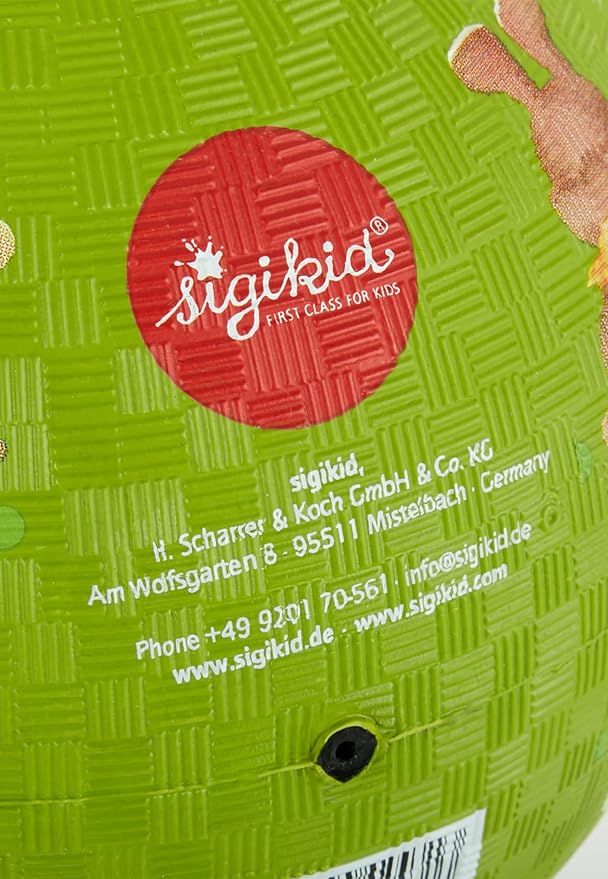 Sigikid 42431 Animals, Rubber Softball Green
