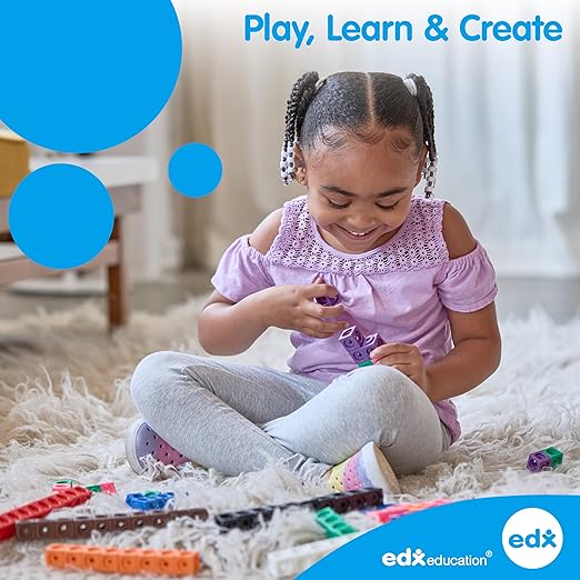 edxeducation Transparent Pattern Blocks | Mini Jar | Plastic Pattern Blocks | Practice Sorting, Measurement and Fractions | Sensory Play | Math Manipulative