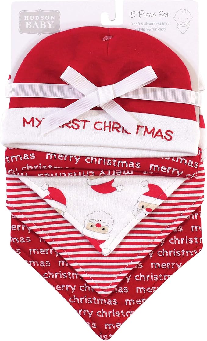 Hudson Baby Unisex Baby Cotton Bib and Headband Set