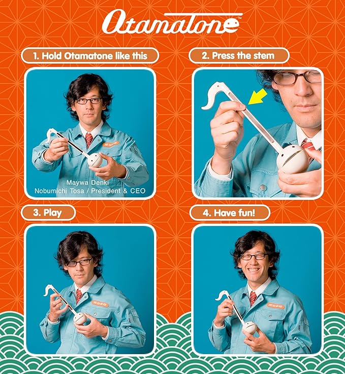 Otamatone Japanese Electronic Musical Instrument Portable Music Synthesizer from Japan by Maywa Denki Studio Award Winning, Educational Fun Gift for Children, Teens & Adults - Ninja & Hatsune Miku
