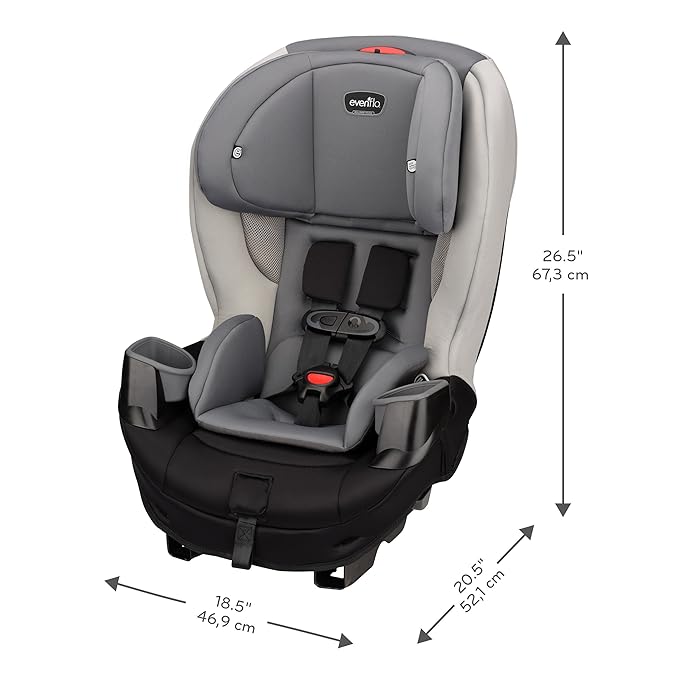Evenflo Stratos Convertible Car Seat, Silver Ice