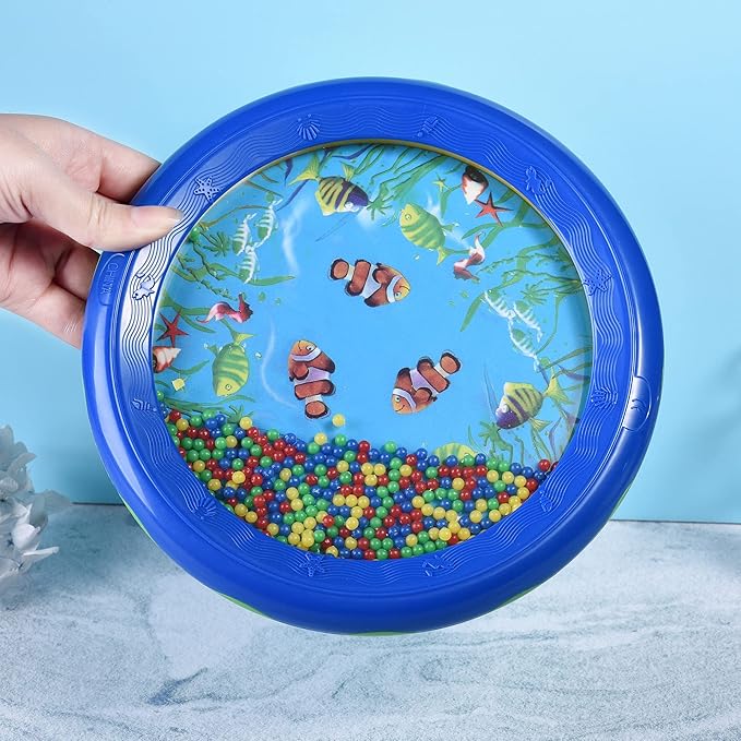 2 Pcs Ocean Drums Wave Bead Drums Sea Sound Drums Musical Instruments for Kid Child Baby