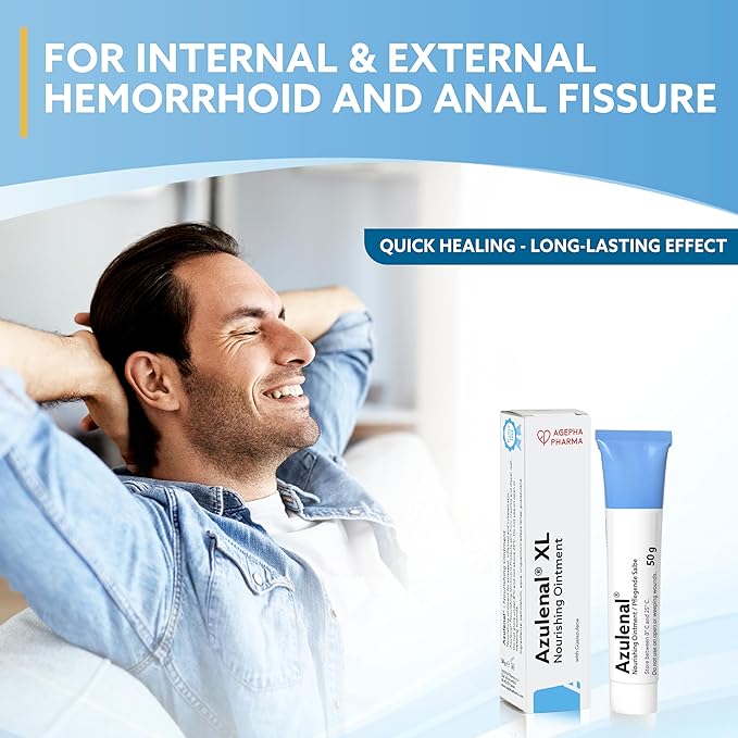 Azulenal Ointment with Guaiazulene | Ointment for Diaper Rashes Itches Cuts & Sore Nipples | Suitable for Use for Babies and Nursing Mothers | Made in Europe (1 x 50 g)