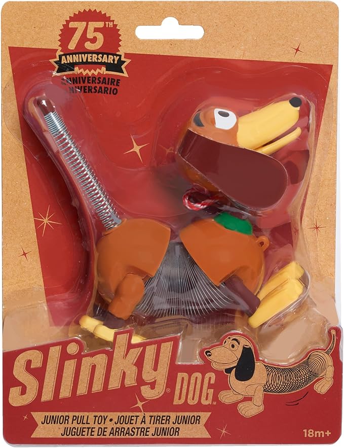 Retro 4.35-inch Slinky Dog Jr, the Original Classic Walking Spring Toy, Vintage, Fidget Toy, Kids Toys for Ages 18 Month by Just Play