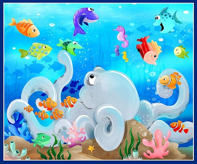 Susy bee Under The Sea Under The Sea 36"" Playmat Panel Fabric