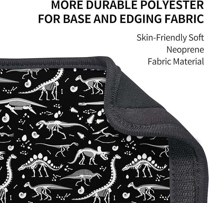 Black White Dinosaur Skeleton Seat Belt Cover Fits Cars Trucks SUV Sedans Air Permeability Car Seatbelt Strap Cover, Auto Interior Accessories Protector