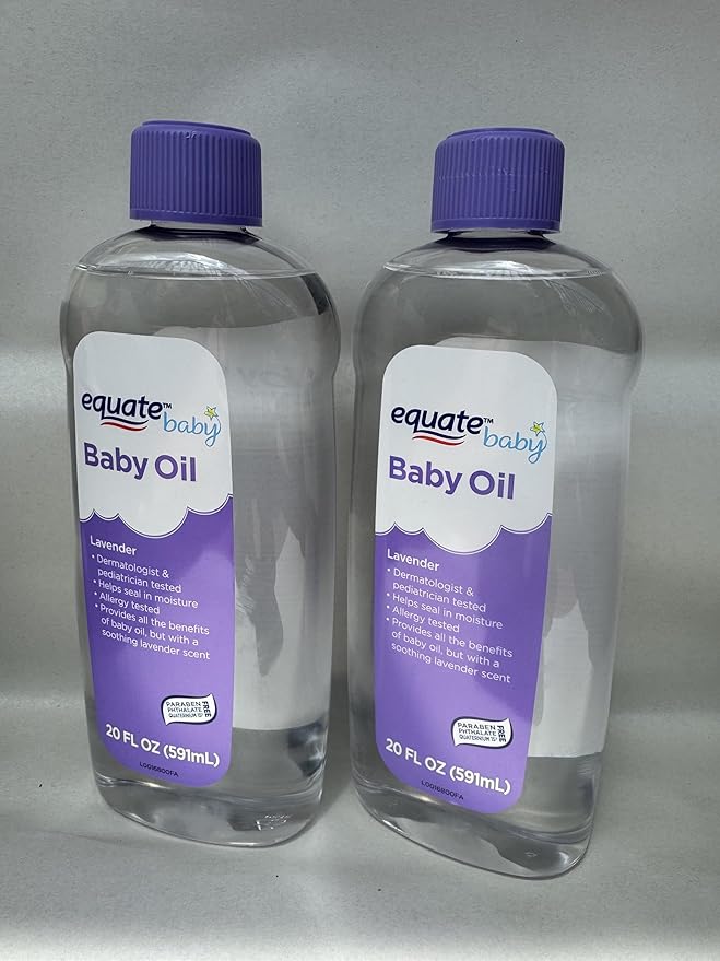 Equate Baby oil,Lavender Dermatologist & Pediatrician Tested,20 FL OZ