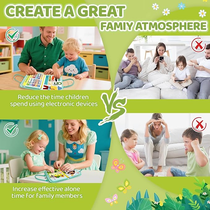 Aurasys Busy Book for Toddlers - Farm Montessori Toys Busy Board for Boy Girl Gifts Educational Learning Activity Book Toddler Airplane Travel Toy Birthday Gift