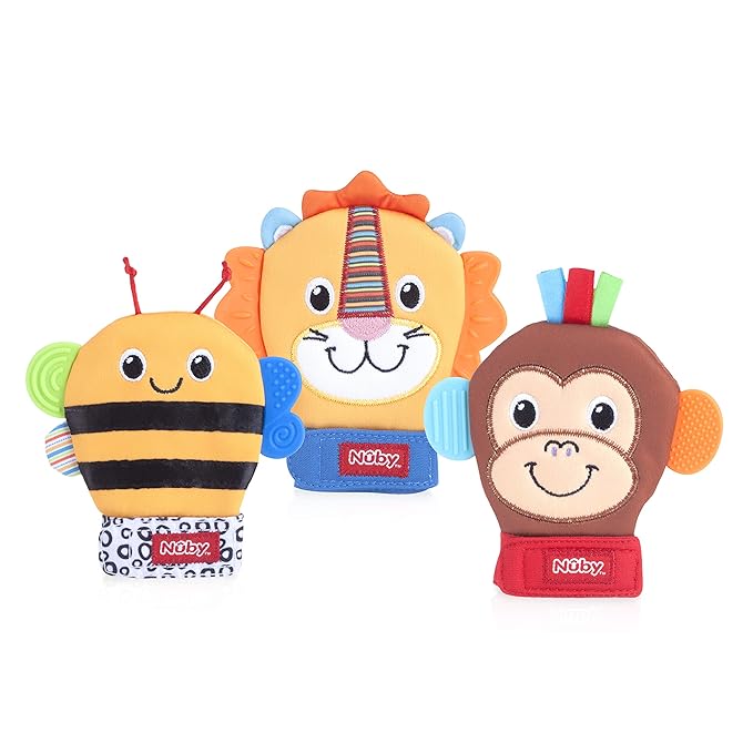 Nuby Happy Handimals Teething Mitten- Lion