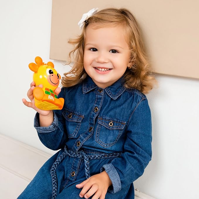 Kids Hits Babykins Moose Interactive Toy: Spark Joy and Learning for Kids 2 Years and Up - Bright Lights, Playful Tunes, and Educational Fun! (Yellow)