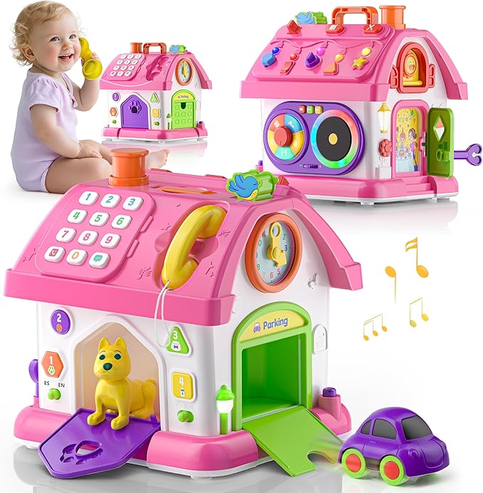 Hurdaos Montessori Toys for 1 Year Old Girls, 1st Present First Birthday Gifts for One Year Old Girl Baby Girl Boy Toy 12-18 Months, Educational Learning Toddler Montessori Toys 1-2