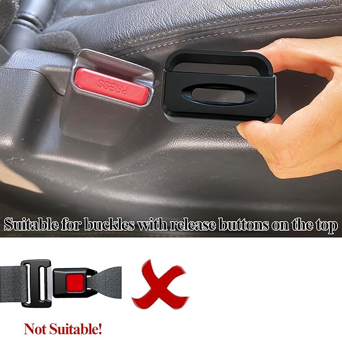 Car Seatbelt Buckle Guard, Child Seat Belt Lock Seatbelt Buckle Cover Seat Belt Lock Cover, Buckle Guard for Kids/Special Needs, 4-Pack Fit Most Car (Expect Truck)