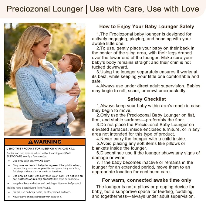 Baby Lounger-Infant Lounger for Newborn 0-24 Months, Portable Baby Nest for Home and Travel, 3 in 1 Newborn Lounger with Pure Cotton Cover, Breathable & Soft Infant Nest for Boys & Girls