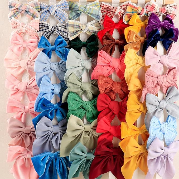 OAOLEER Hair Bow Holder Organizer for Girls Hair Bows,Hair Accessories Headband Organizer Bow Storage Hanger for Baby Girls Wall Hanging Decor for Toddler Girls (White)