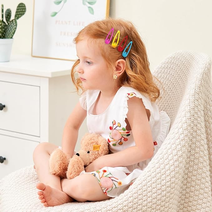 YHXX YLEN 76 PCS Hair Clips for Girls, Metal Snap Barrettes & Star Clips, Colorful Small Accessories, Y2K Hair Accessories for Kids