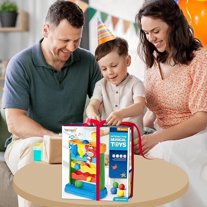 YEGEER Toys for 1 2 Years Old Boys Girls, Musical Toys for 12-18 Months, Interactive Toddler, Montessori Toys, Christmas Birthday Gifts for Baby Kids Toddlers Age 1-2 Years Old (Multicolored)