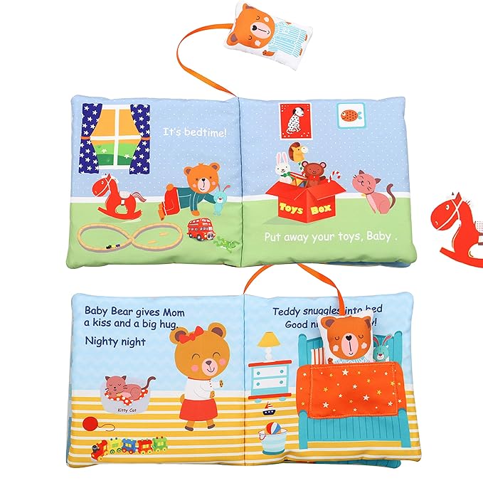 Elephant Crinkle Touch and Feel Books Baby Toys & Teddy Bear Toy Book -Teethers & Rattle