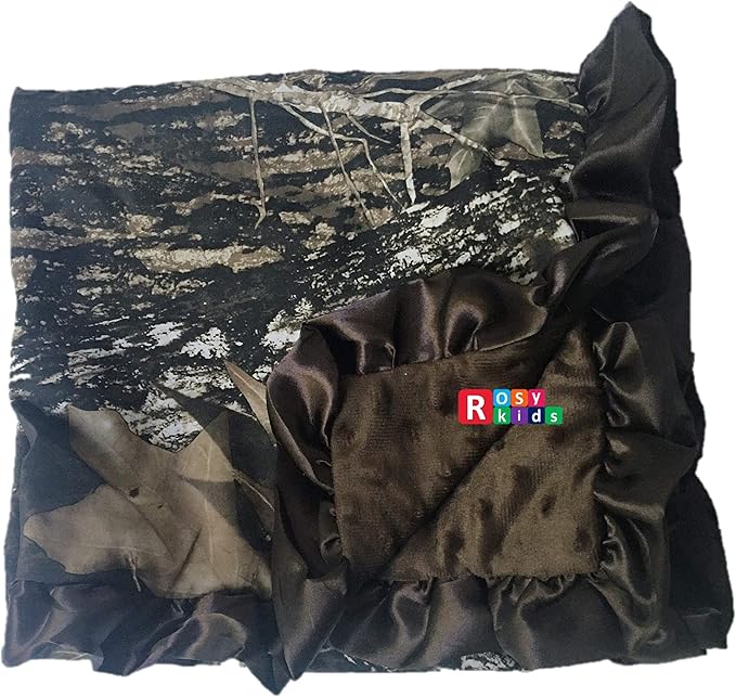 Rosy Kids Soft Baby Blanket, Outdoor Kit Standard Size for Baby Girl and Baby Boy, Military Camouflage Cotton Brown Velvet