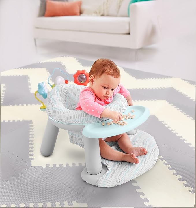 Skip Hop 2-in-1 Sit-up Activity Baby Chair, Silver Lining Cloud