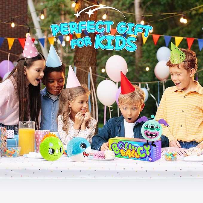 ZOOJOY 3 Pcs Plush Bouncy Balls for Toddlers 1-3, 3-Inch High Bounce Sensory Toys Featuring Dinosaur, Shark & Monster, Soft Game Balls Gift for Boys 6 Months+, Indoor & Outdoor Play