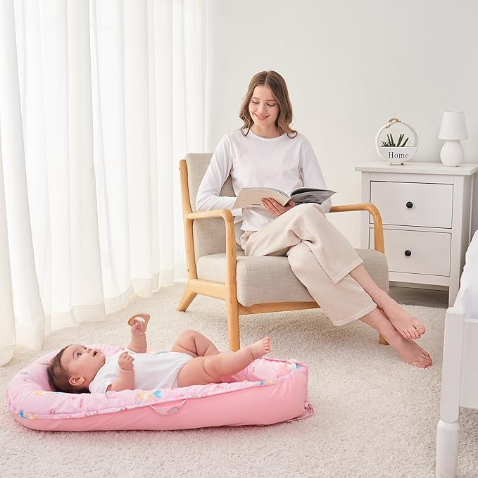 Viviland Baby Lounger Snuggle Me Lounger Fits 0-24 Months Newborn Infant Babies, Princess