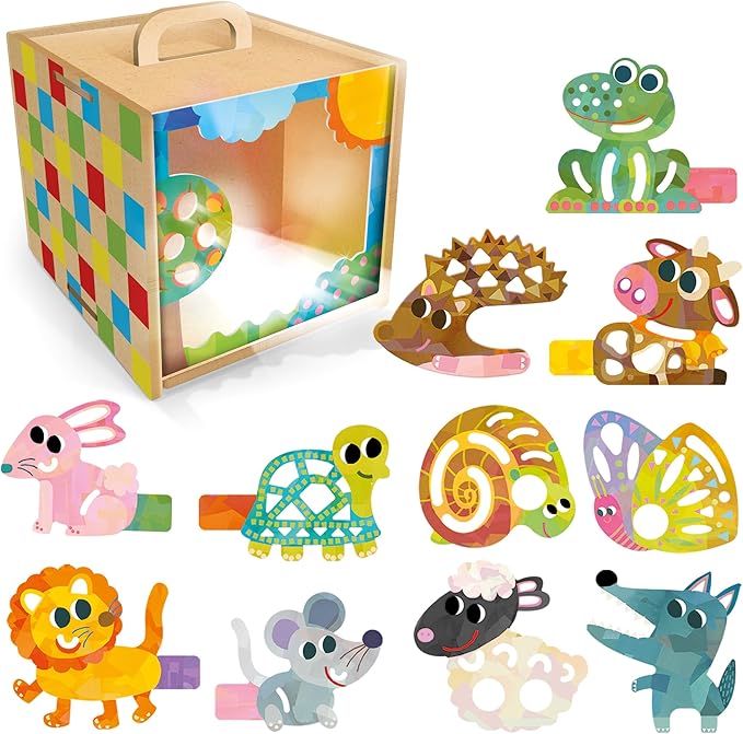 Headu "Shadow Game Cube - Play with Your Hands and Create a Shadow Game!": Educational Game for Children Aged 3 to 6 Years, Includes Torch, German Version (DE60742)