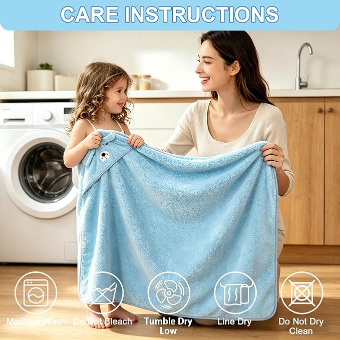 14PCS Baby Bath Towels Set, 4PCS Animal Hooded Baby Towels(31.5''x31.5'') & 10PCS Washcloths for Newborn, Toddler, Soft and Absorbent Coral Fleece, Essential Gifts for Boys & Girls