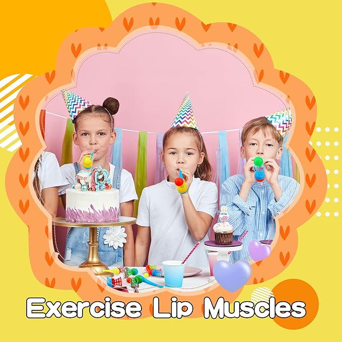 60 Pcs Floating Blow Pipe Ball Toys, Random Color, Balance Ball Blowing Toys for Kids, Party Supplies
