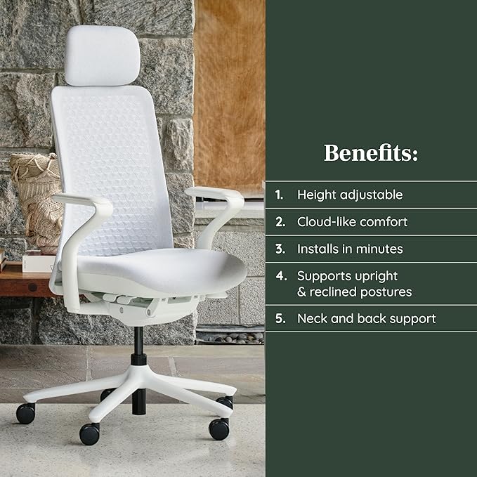 Branch Adjustable Chair Headrest Attachment - Only Compatible with The Verve Chair - Experience Optimal Comfort and Support - Mint