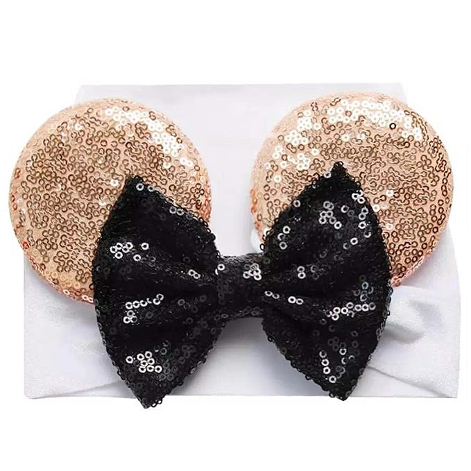 Mouse Ears Headband/Headwrap - Toddler, Baby, Kids upto 4 Years - Party supplies - Black Bow