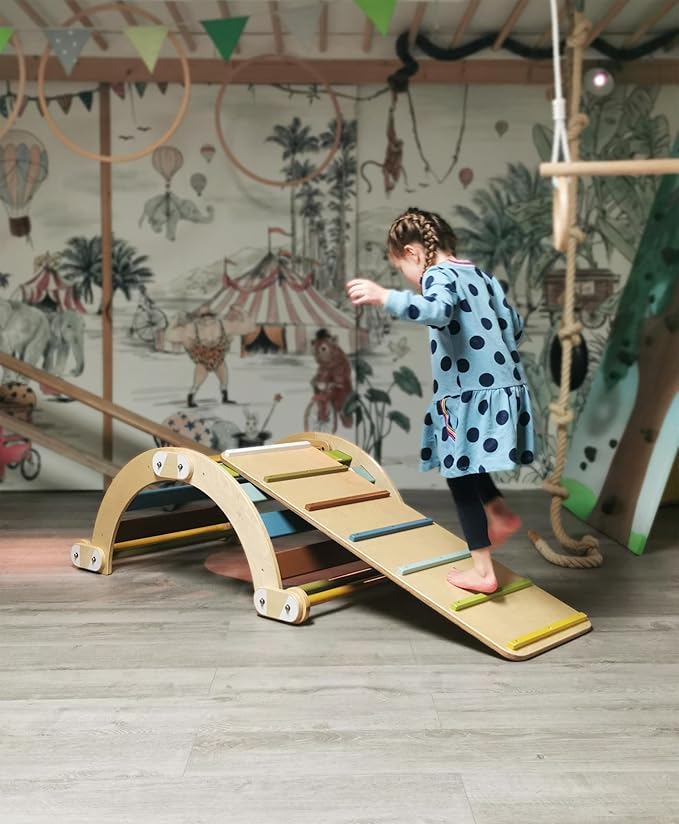 small foot Climbing Triangle Adventure Made of Wood, Movement Game for Children, Multifunctional, from 2 Years, 12238