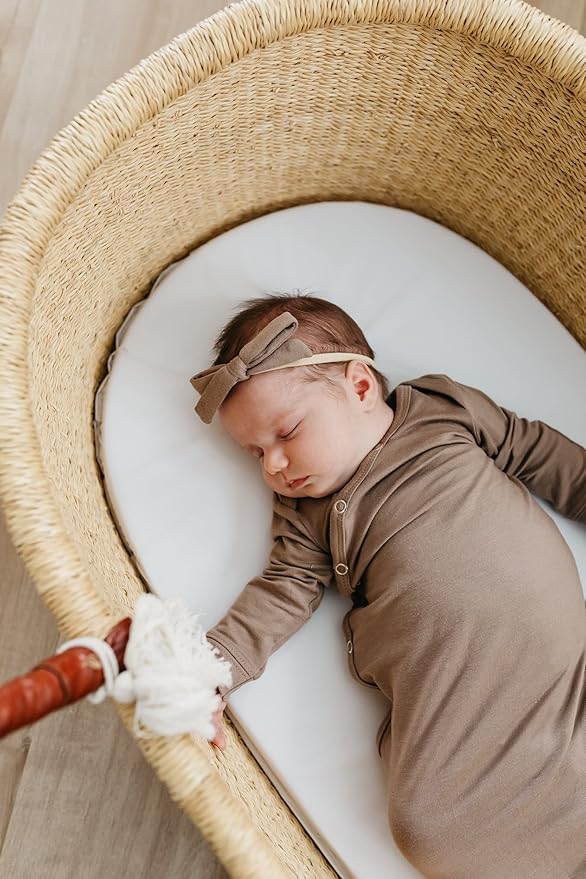 Copper Pearl Baby Bows: Stylish Headbands for Baby Girls, Premium Soft and Stretchy Baby Headbands, Perfect for Newborns, Trendy Designs - Gobi