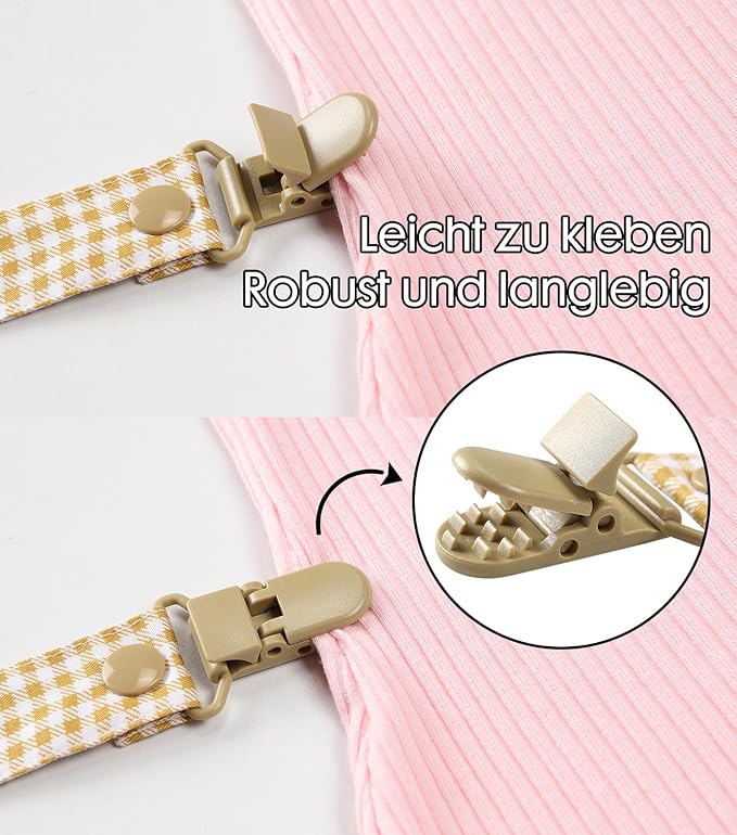 CutiePlusU Adult Pacifier Clip Adult Size Anyard Holder Clips 2 Pack-Happy Bear 2
