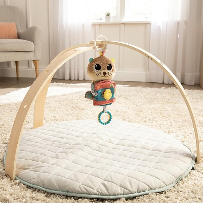 Lamaze Arty Says Cheese Clip On Stroller Toy - Baby Sensory Toys with Crinkle and Squeak Sounds - Includes Clip for On-The-Go Stroller or Car Seat Play - Ages 0 Months and Up