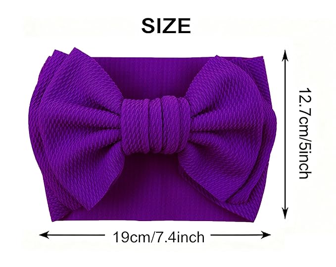 Bows for Baby Girls Headband, Newborn Bows Headbands Baby Hair Bows Hairbands Hair Accessories.(FD104) (Purple violet)